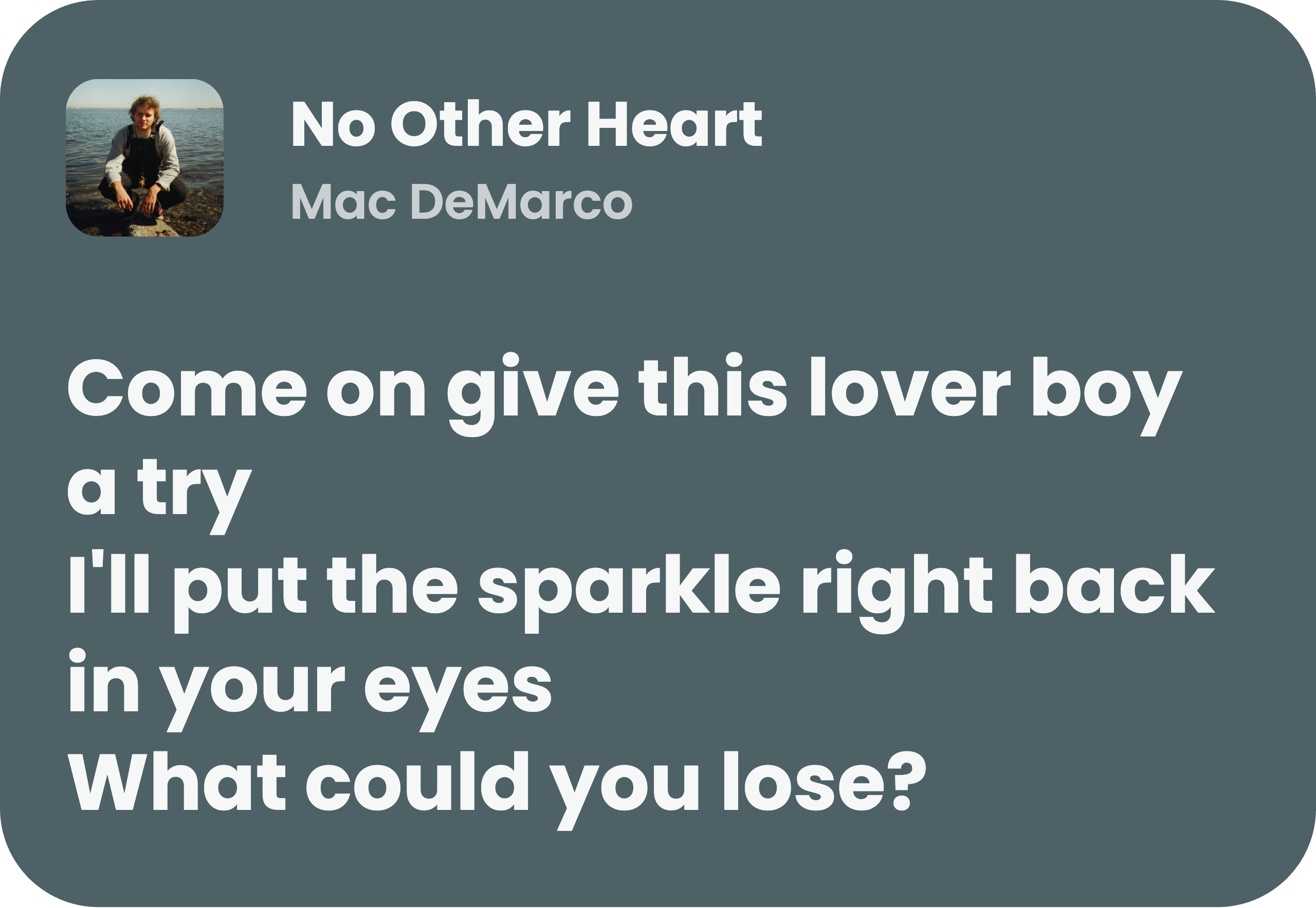 No Other Heart -Mac Demarco